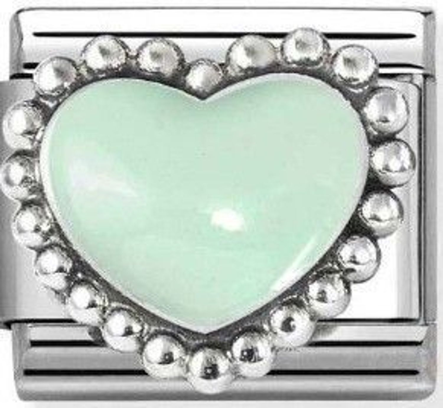 Zawieszka Nomination Link 925 srebro Zielone serce 330204 35.jpg